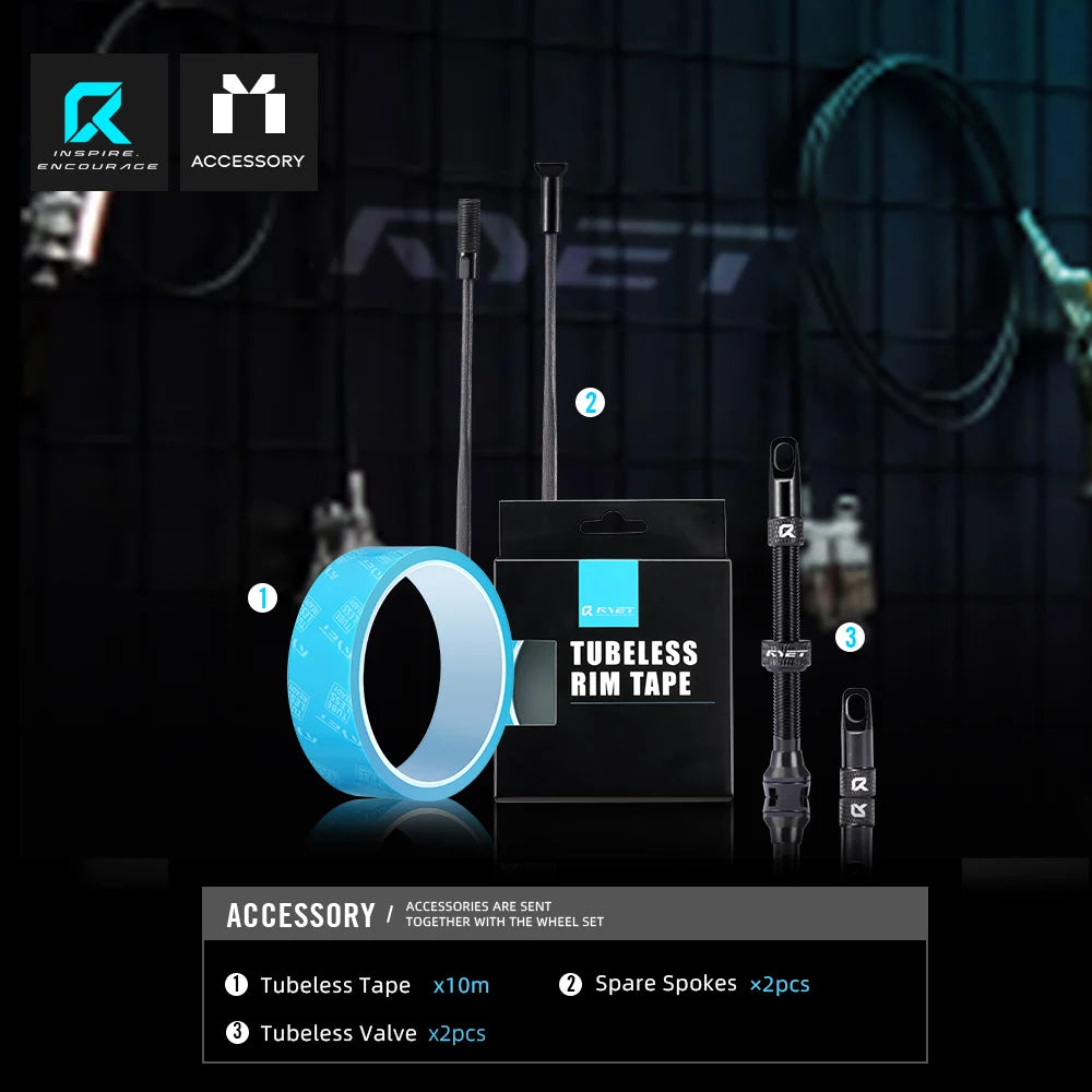 Ryet Ceramic Ratchet Carbon Road Wheelset Tubeless Disc Brake