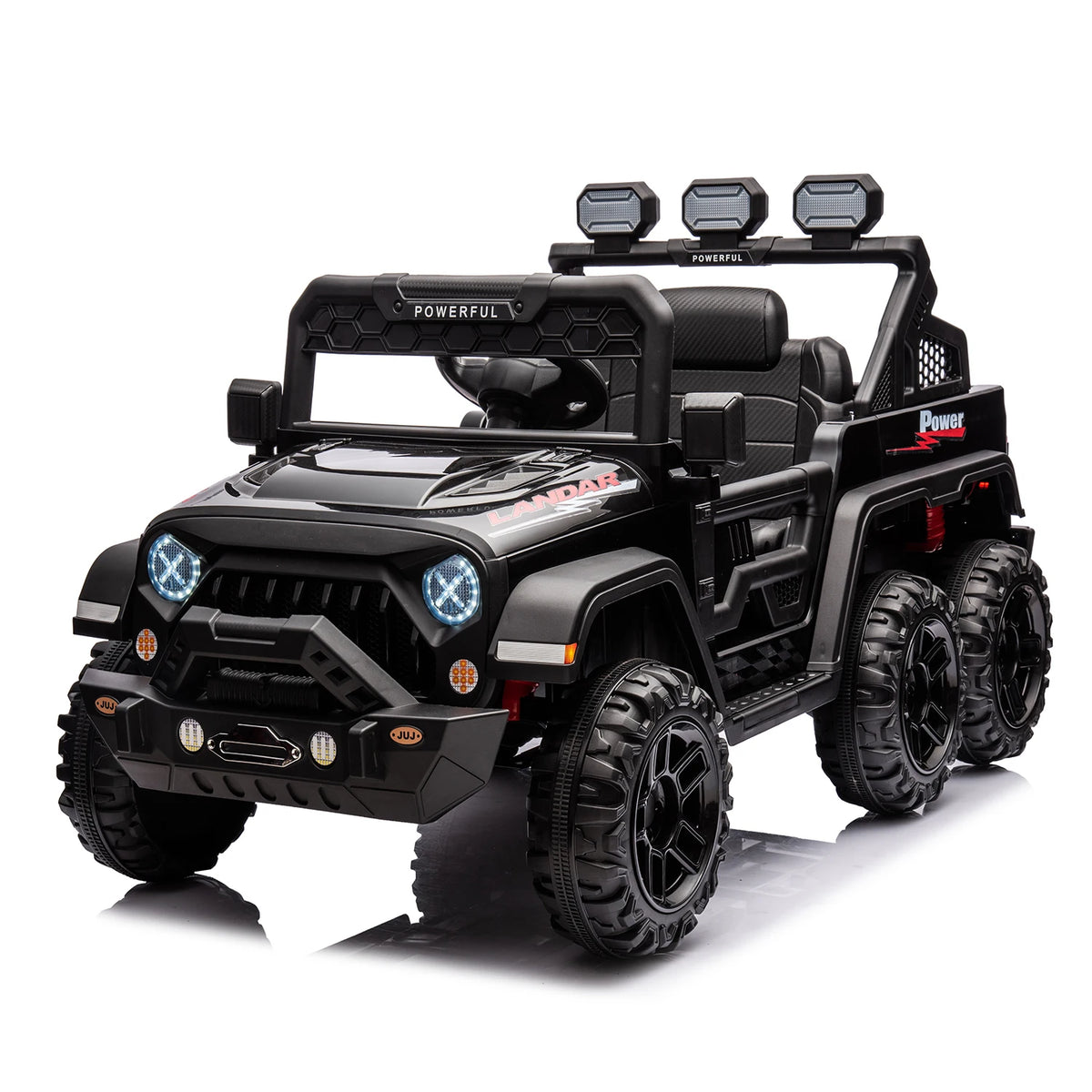 24V Power Wheels Ride on Car for Kids with Remote Control,6 Wheels, 4WD Switchable,Bluetooth, 3 Speeds,Electric Vehicles Battery