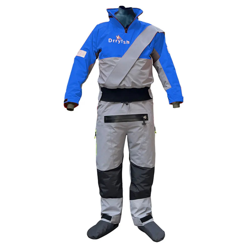 Drryfsh Mens Waterproof Breathable Drysuit For Kayaking And Paddling