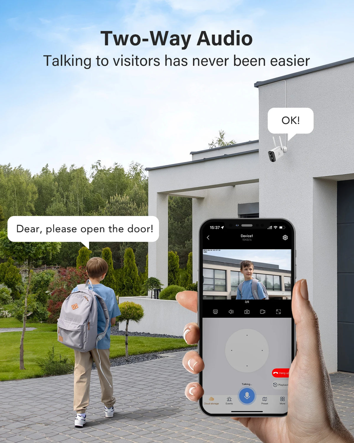 ANNKE 4MP Solar Battery Powered Wireless Security Camera PIR Motion Sensor 2.4Ghz WiFi Two-way Audio Motion Outdoor IP Camera
