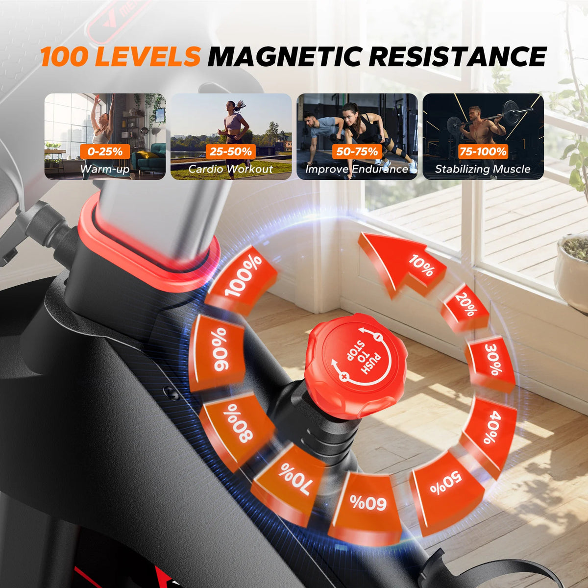 Merach Indoor Cycling Bike With Magnetic Resistance And Bluetooth Control