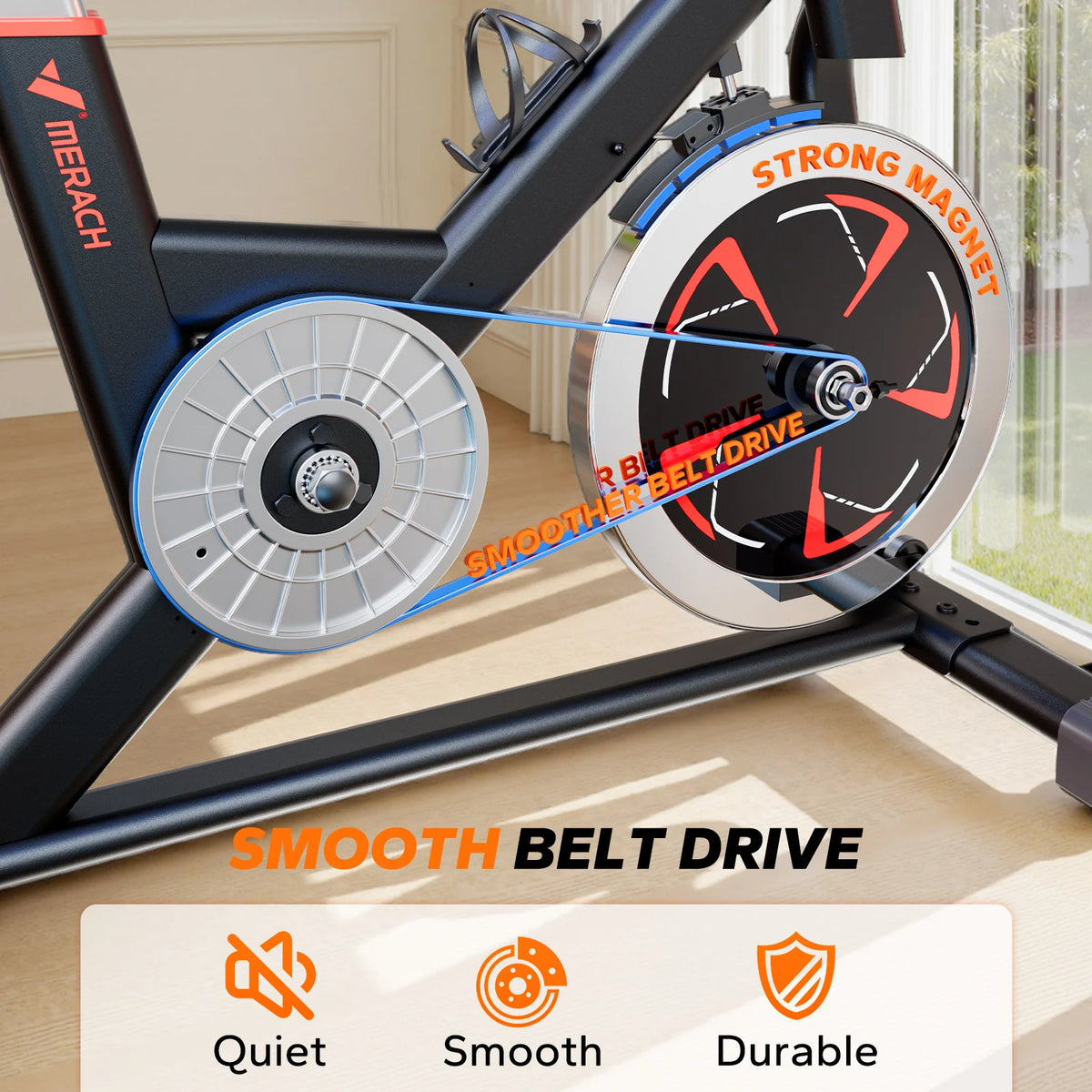 Merach Indoor Cycling Bike With Magnetic Resistance And Bluetooth Control