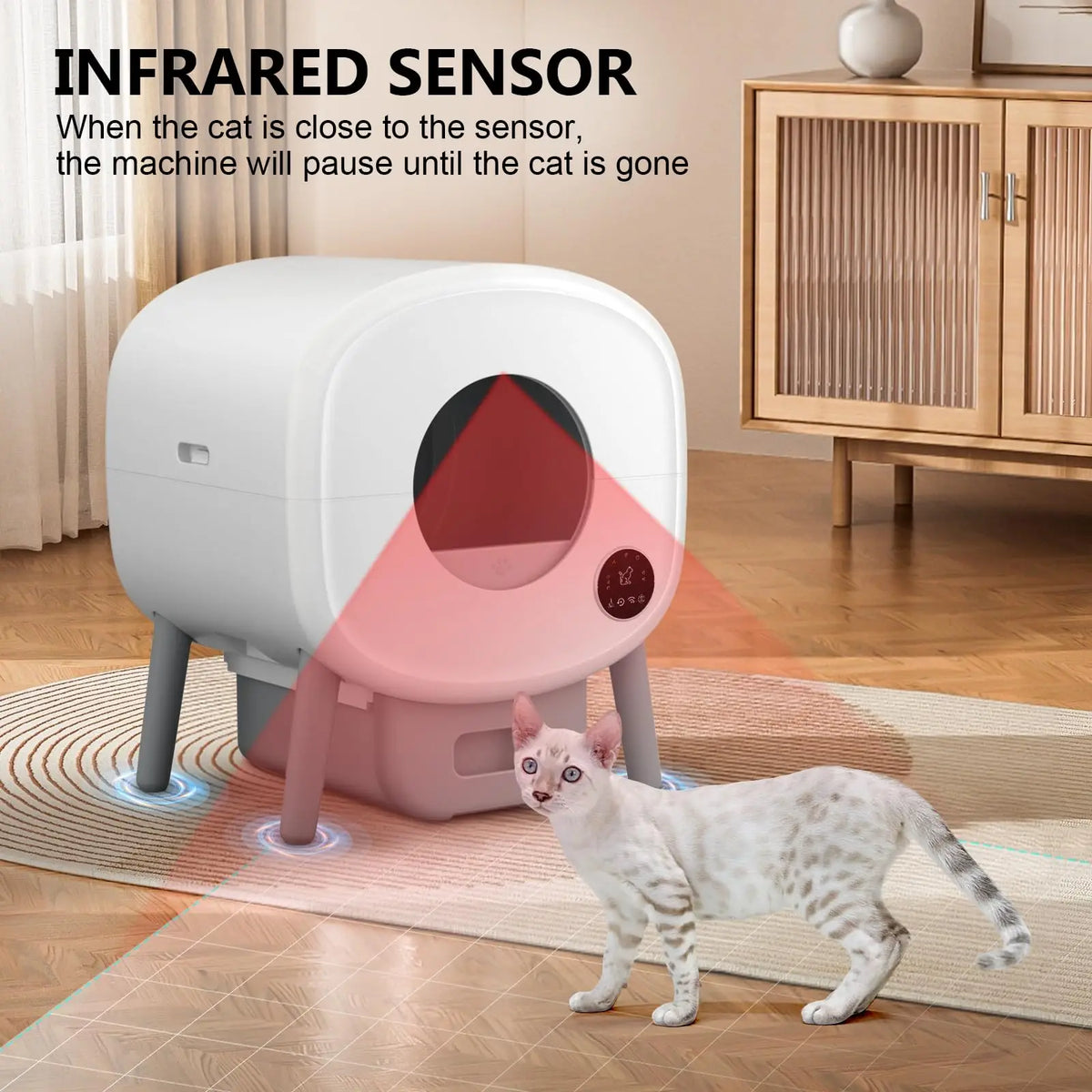 Automatic Smart Self Cleaning Cat Litter Box With App Control