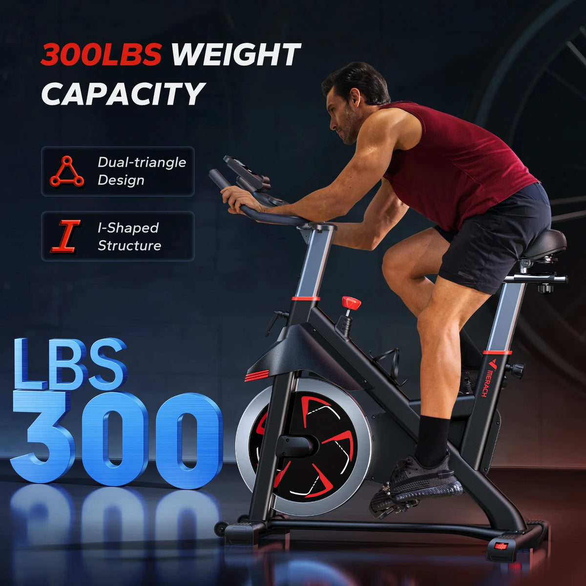 Merach Indoor Cycling Bike With Magnetic Resistance And Bluetooth Control