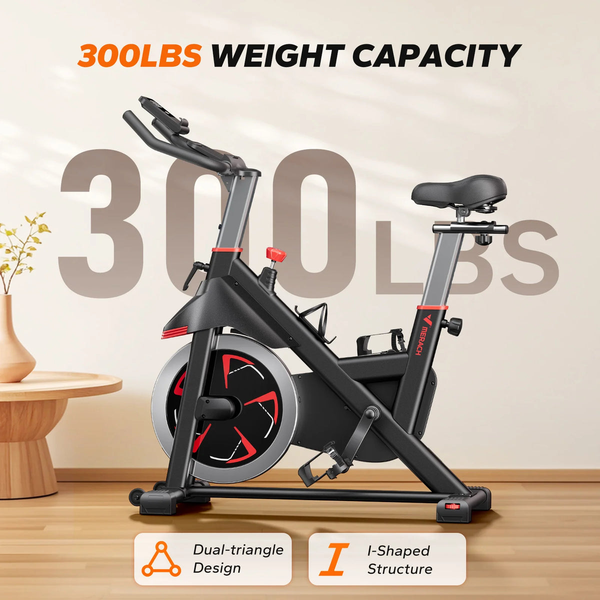 Merach Indoor Cycling Bike With Magnetic Resistance And Bluetooth Control