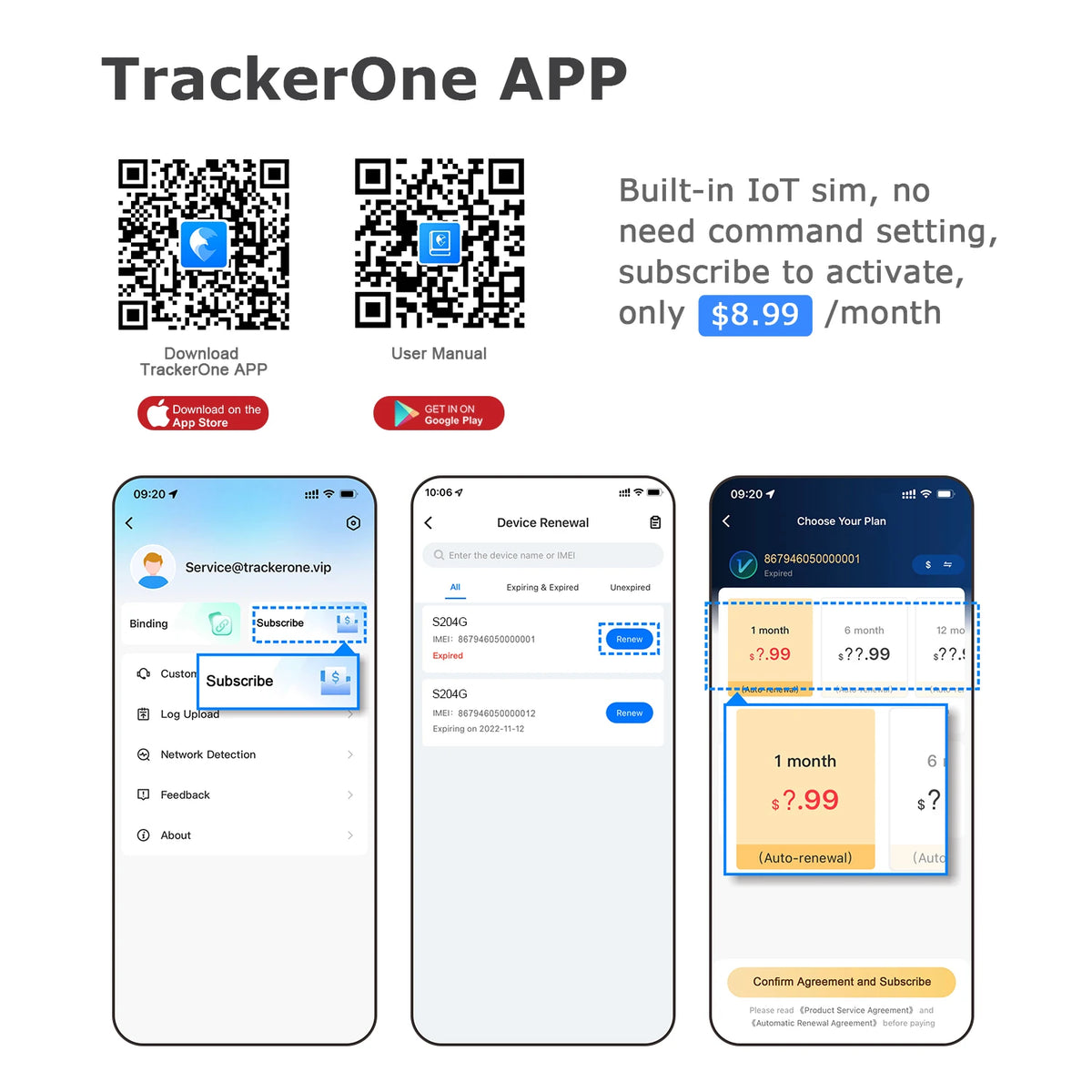 Wanwaytech 4G GPS Tracker Real-Time Car Locator Overtaking Alarm Route Playback