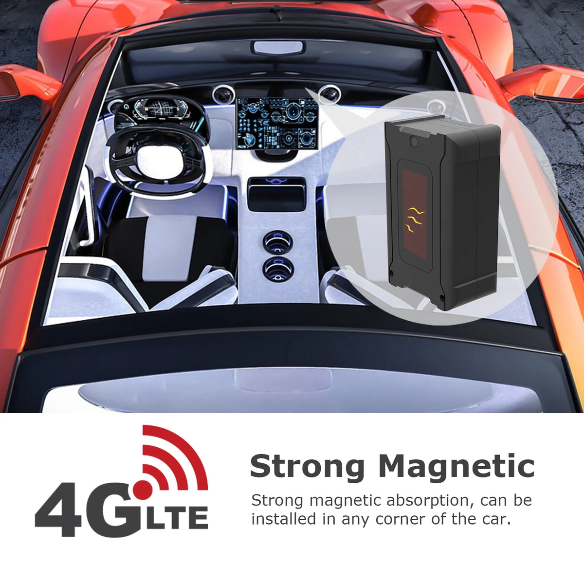 Wanwaytech 4G GPS Tracker Real-Time Car Locator Overtaking Alarm Route Playback