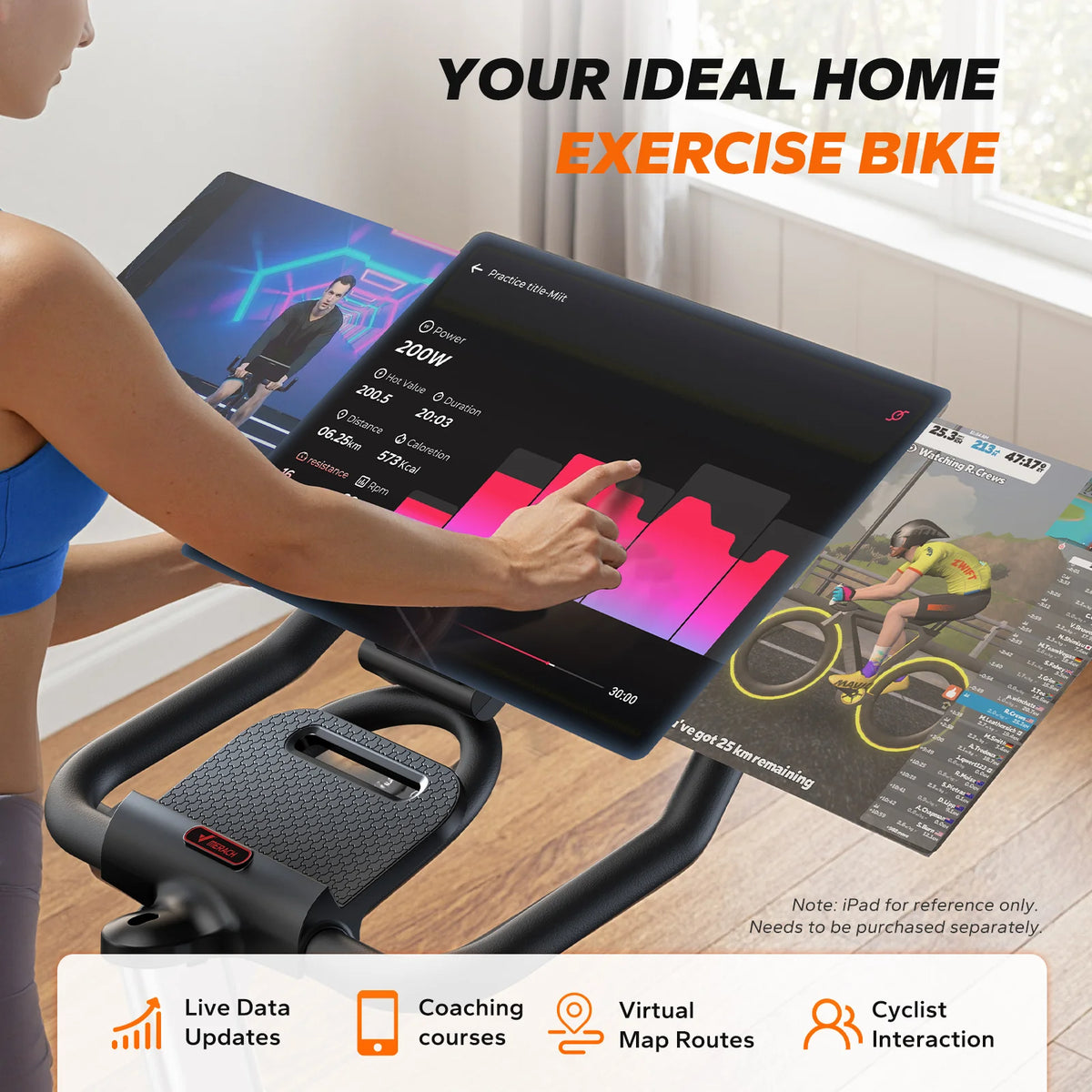 Merach Indoor Cycling Bike With Magnetic Resistance And Bluetooth Control