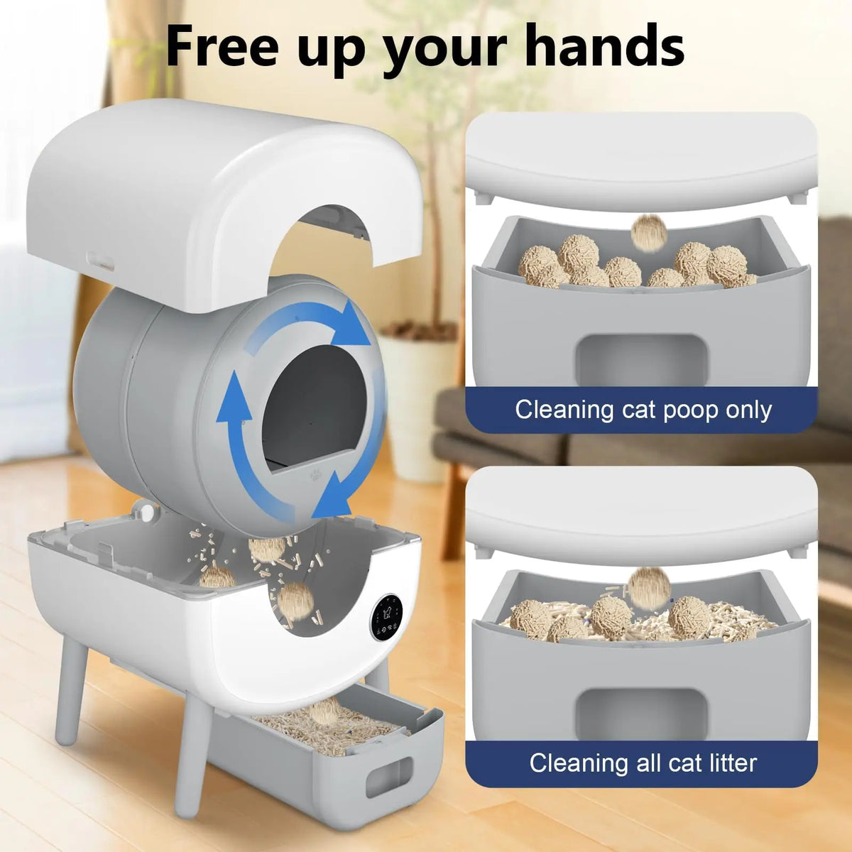 Automatic Smart Self Cleaning Cat Litter Box With App Control