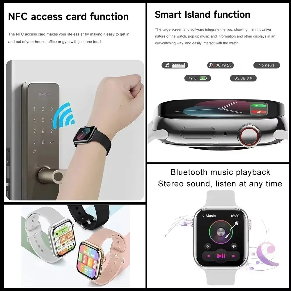 Waterproof Nfc Smartwatch With Bluetooth Calling And Heart Rate