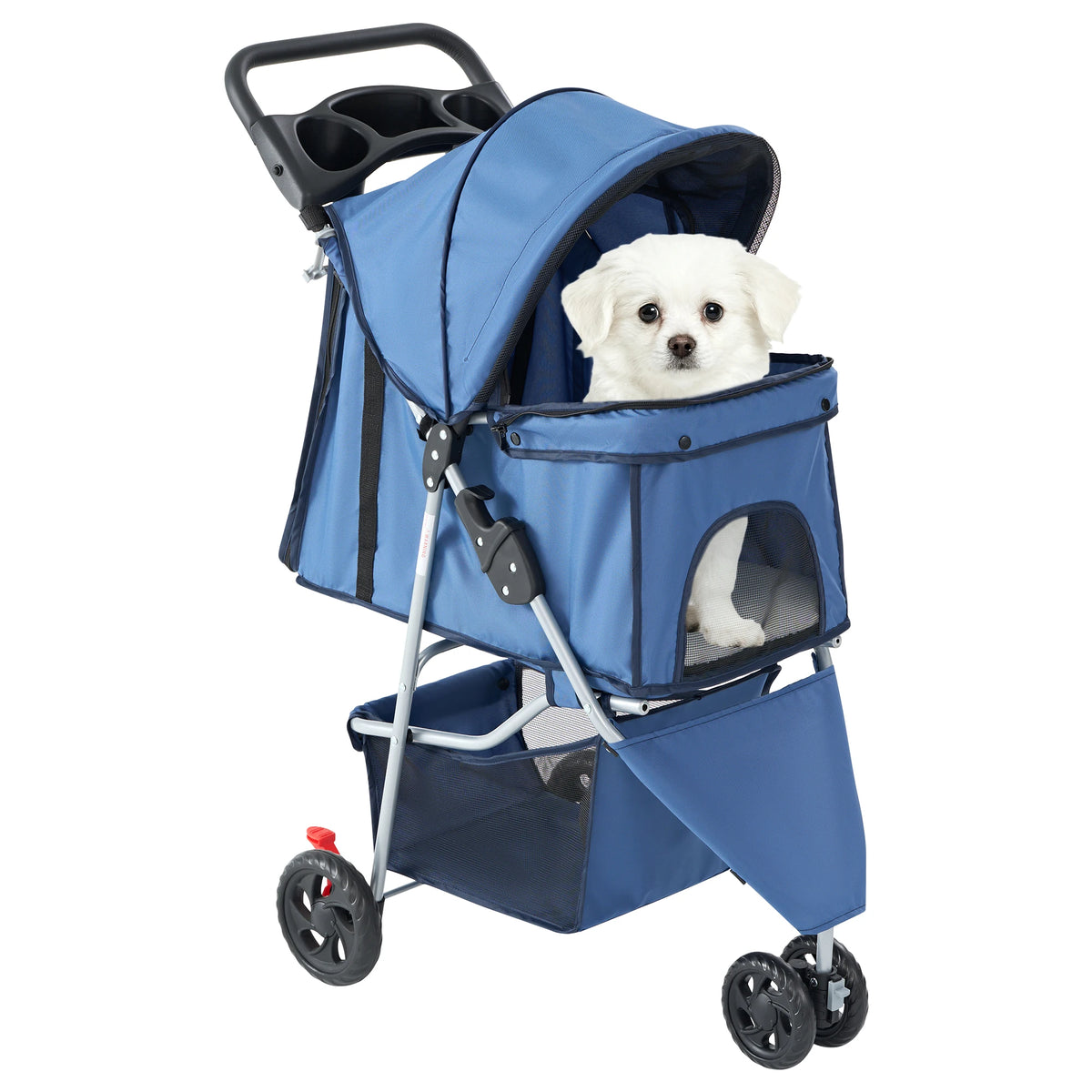 Dumos Foldable Pet Stroller With All Terrain Shock Absorber