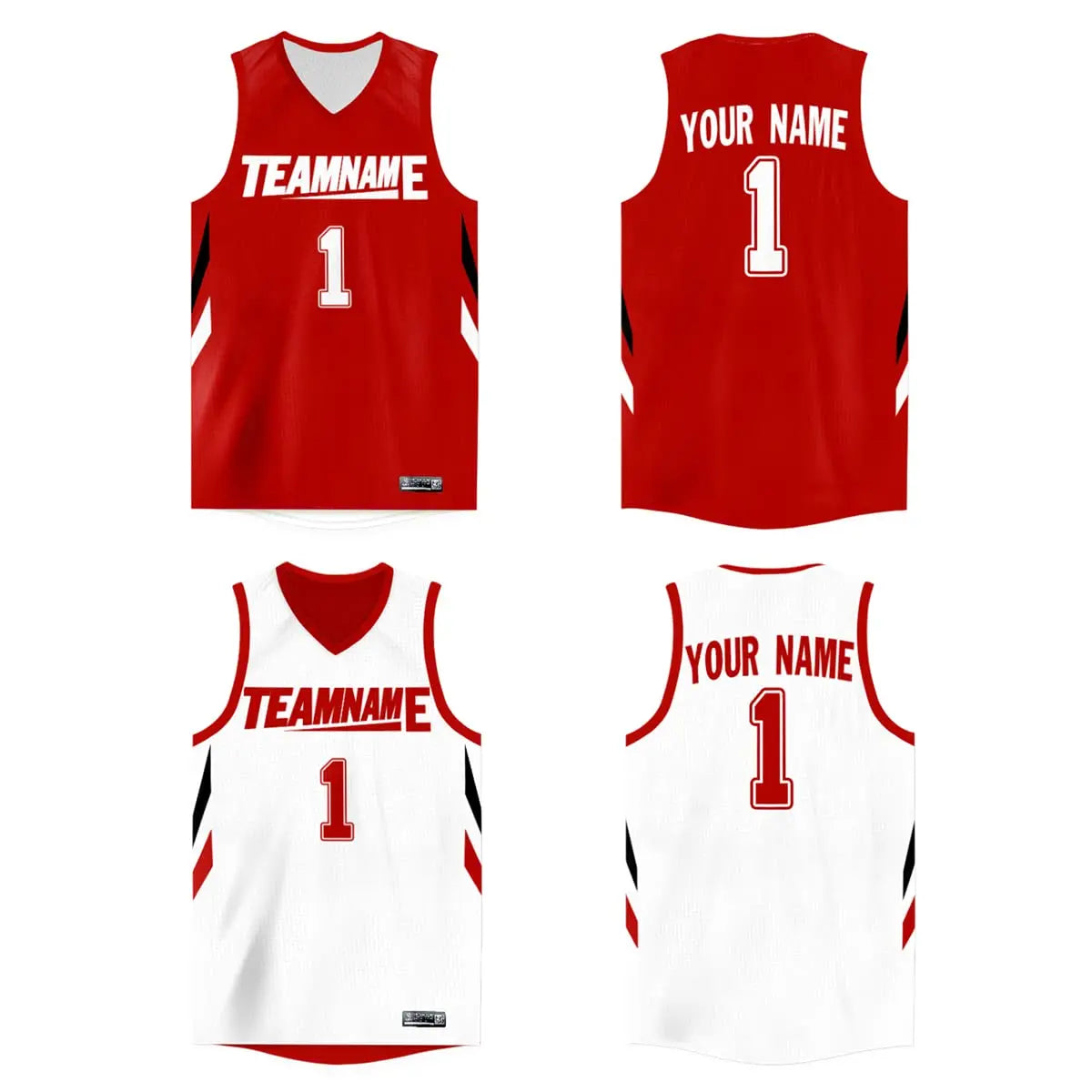 WAKDOP Custom Reversible Basketball Jersey With Team Name And Number