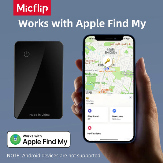 Wallet Finder Tracking Card Anti-loss GPS Locator Luggage Smart Tags Waterproof Tracker Tag Work with Apple Find My App iOS only