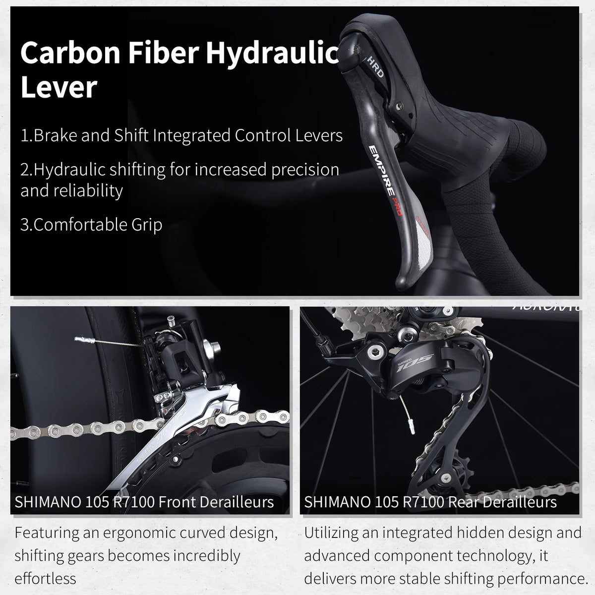 SAVA A7L Carbon Fiber Road Bike With Shimano R7100 Components