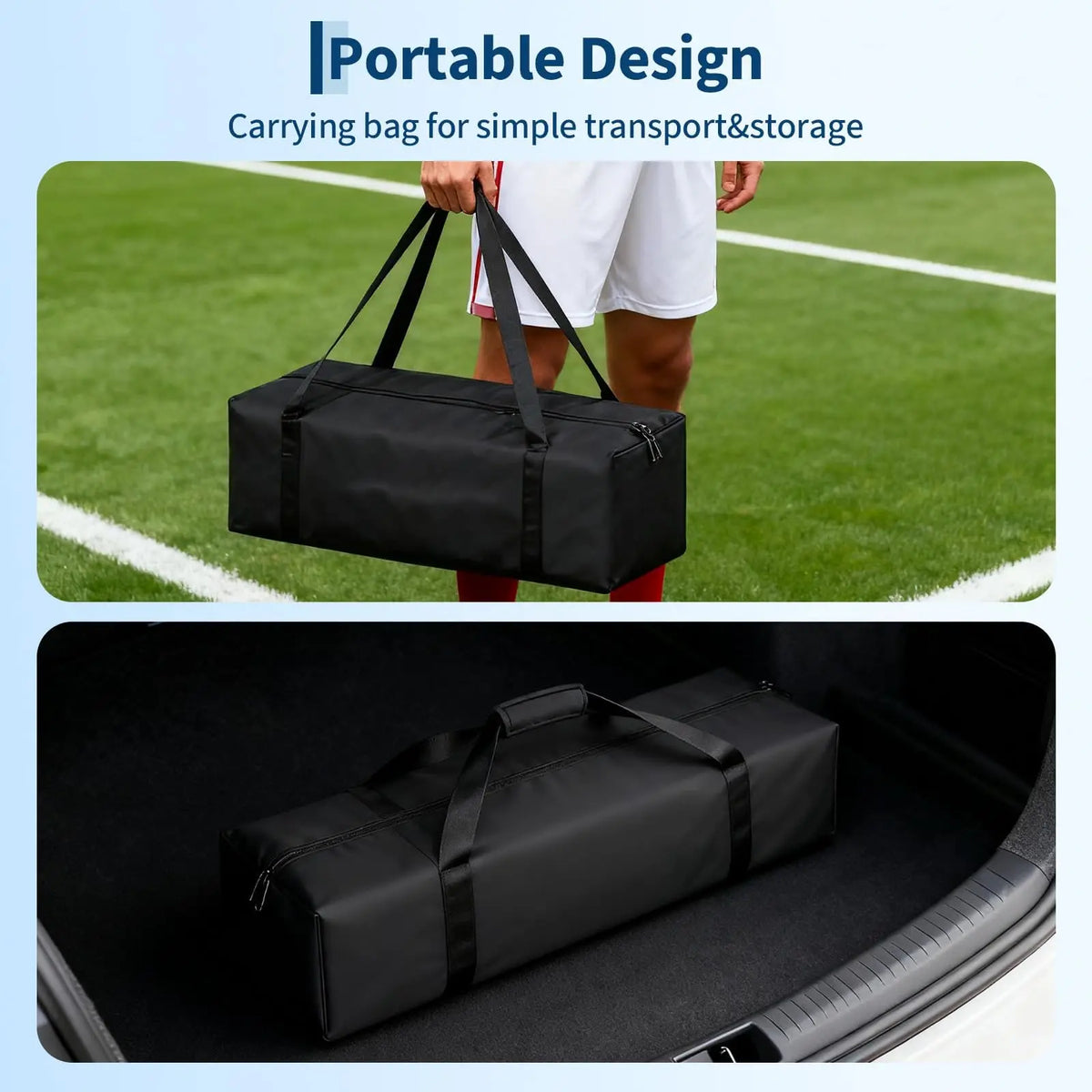 Soccer Goals, 12x6/ 6x4 FT Soccer Goal Set, Soccer Training Equipment Quick Setup, Portable Net Collapsible Metal Base