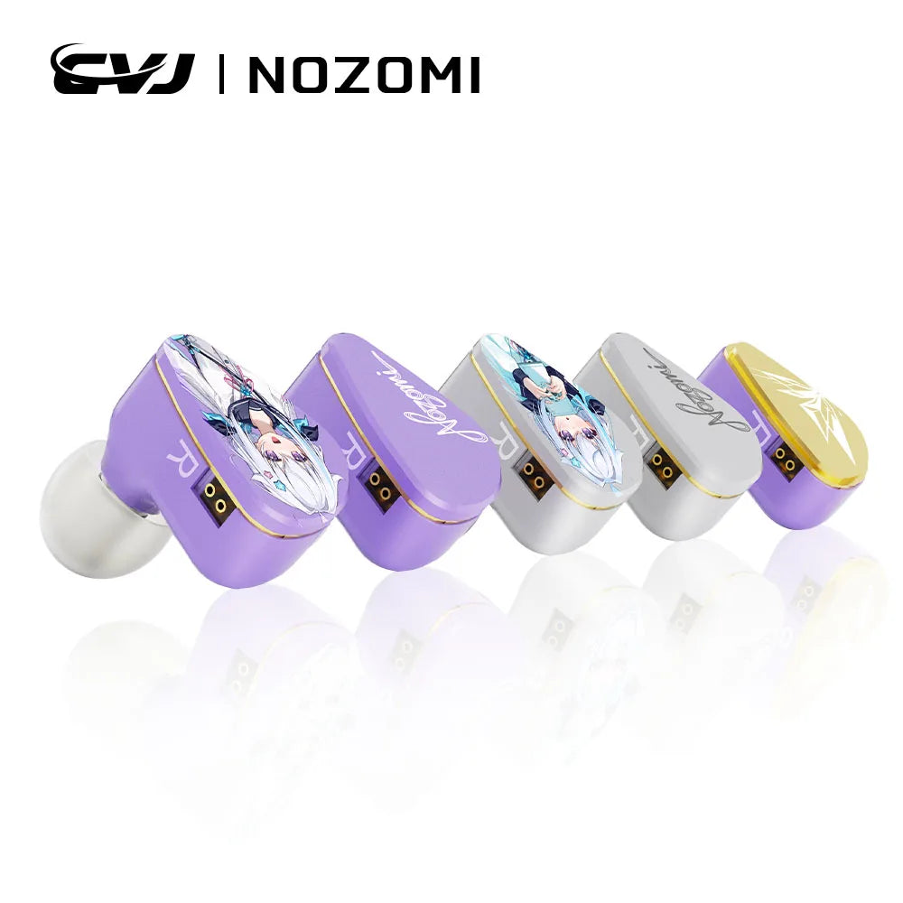 CVJ NOZOMI In-ear Monitor Earphones 2DD+1PD New Planar 3 Unit HIFI Earbuds Interchangeable Panel Nozzle (Anime Collaboration)