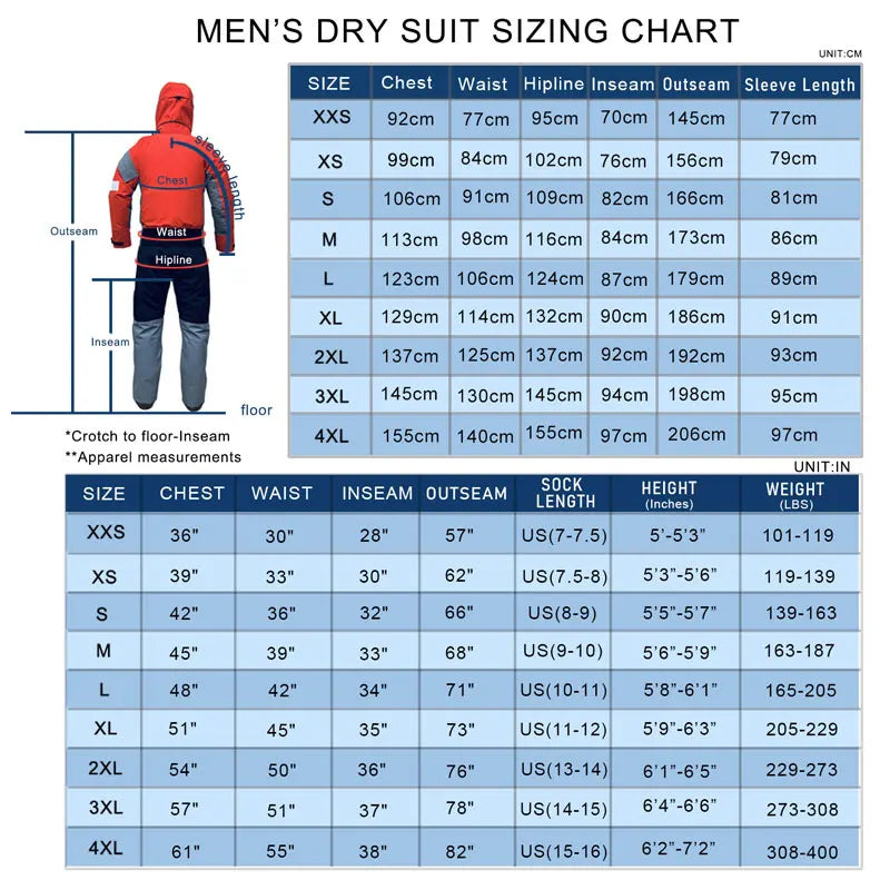 Drryfsh Mens Waterproof Breathable Drysuit For Kayaking And Paddling