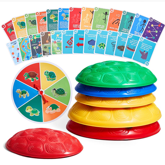 SucceBuy 6 Pcs Kids Turtle Balance Stepping Stones Set