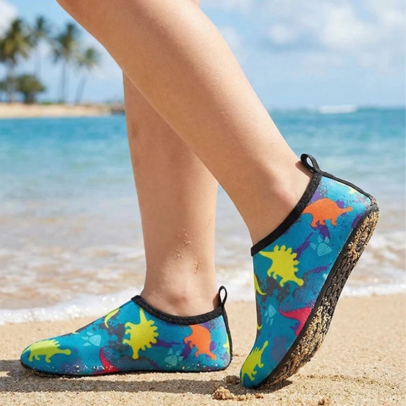 Kids Water Shoes Summer Swimming Beach Barefoot Sneakers Cute Baby Swimming Aqua Shoes Quick-Dry Foldable Surf Sea Slippers