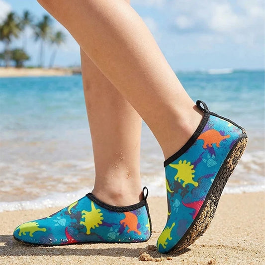 Kids Water Shoes Summer Swimming Beach Barefoot Sneakers Cute Baby Swimming Aqua Shoes Quick-Dry Foldable Surf Sea Slippers