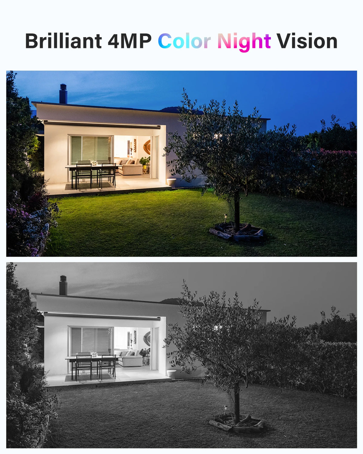ANNKE 4MP Solar Battery Powered Wireless Security Camera PIR Motion Sensor 2.4Ghz WiFi Two-way Audio Motion Outdoor IP Camera