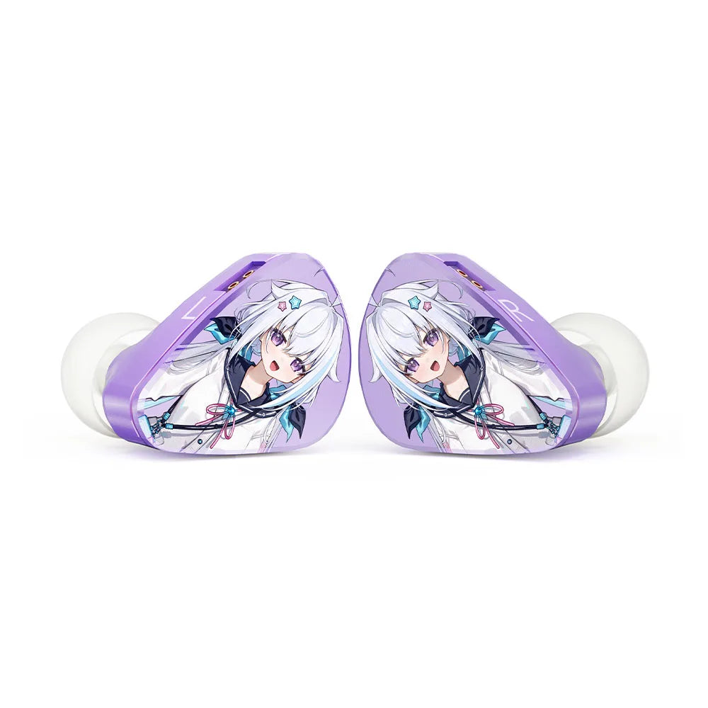 CVJ NOZOMI In-ear Monitor Earphones 2DD+1PD New Planar 3 Unit HIFI Earbuds Interchangeable Panel Nozzle (Anime Collaboration)
