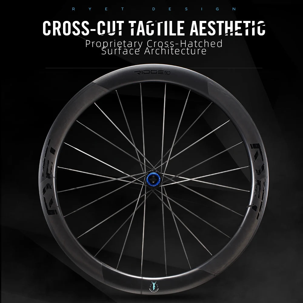 Ryet Ceramic Ratchet Carbon Road Wheelset Tubeless Disc Brake