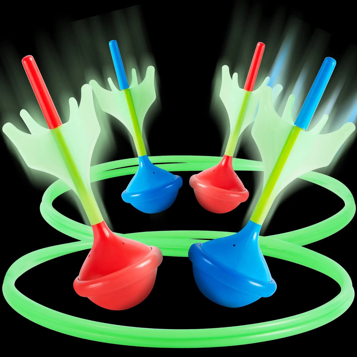 Joyfy 6 Piece Glow In The Dark Lawn Darts Yard Game Set For Family Outdoor Fun