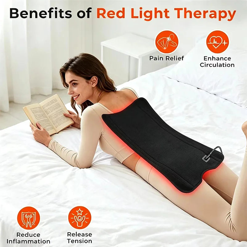 140LEDs Red Light Therapy Belt Near Infrared Red Light Therapy 660nm&850nm Puls Light Modes For Body Back And Waist Pain Relief