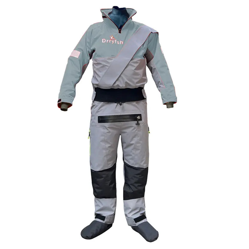 Drryfsh Mens Waterproof Breathable Drysuit For Kayaking And Paddling