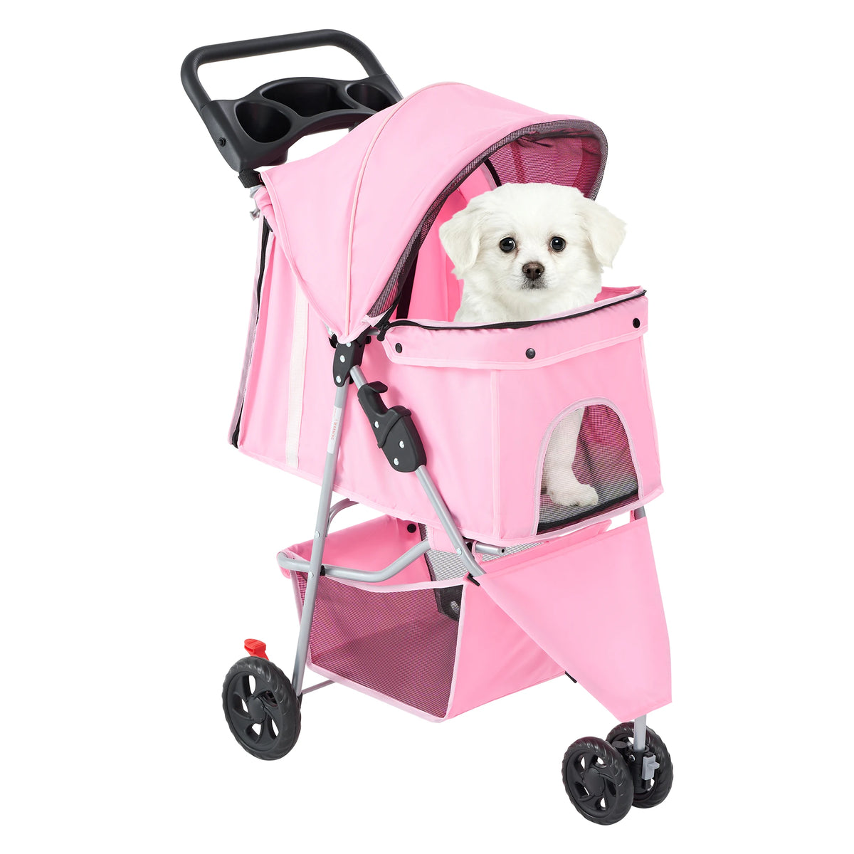 Dumos Foldable Pet Stroller With All Terrain Shock Absorber