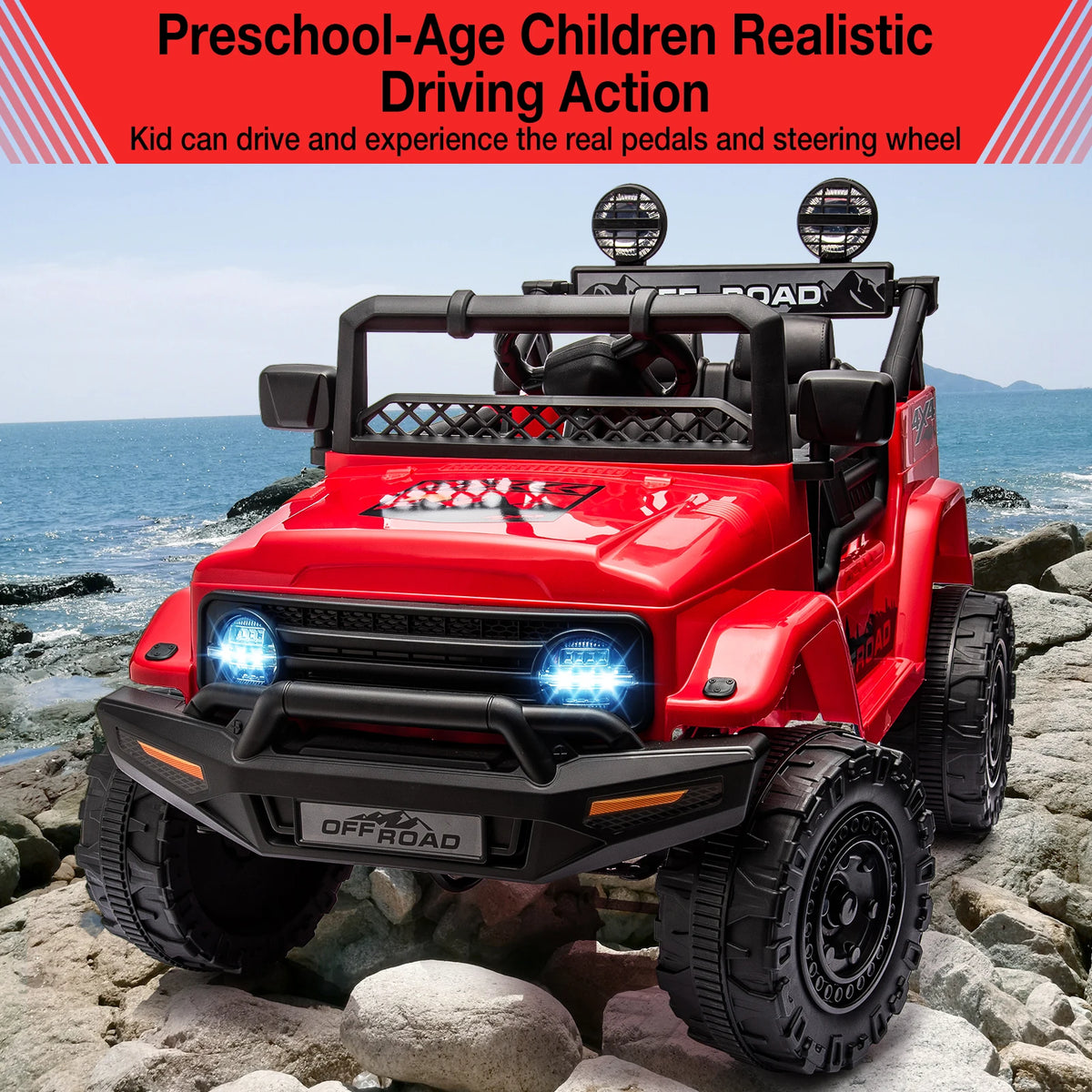 12V Kids Ride On Car Two-Seater With Remote Control