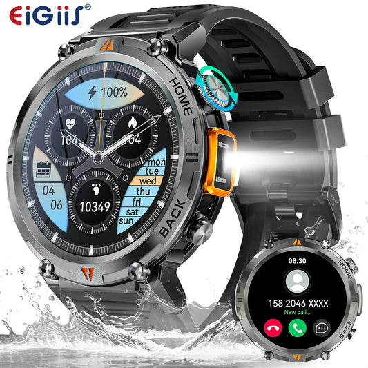 Eigiis Ke3 Bluetooth Smartwatch With Heart Rate And Flashlight