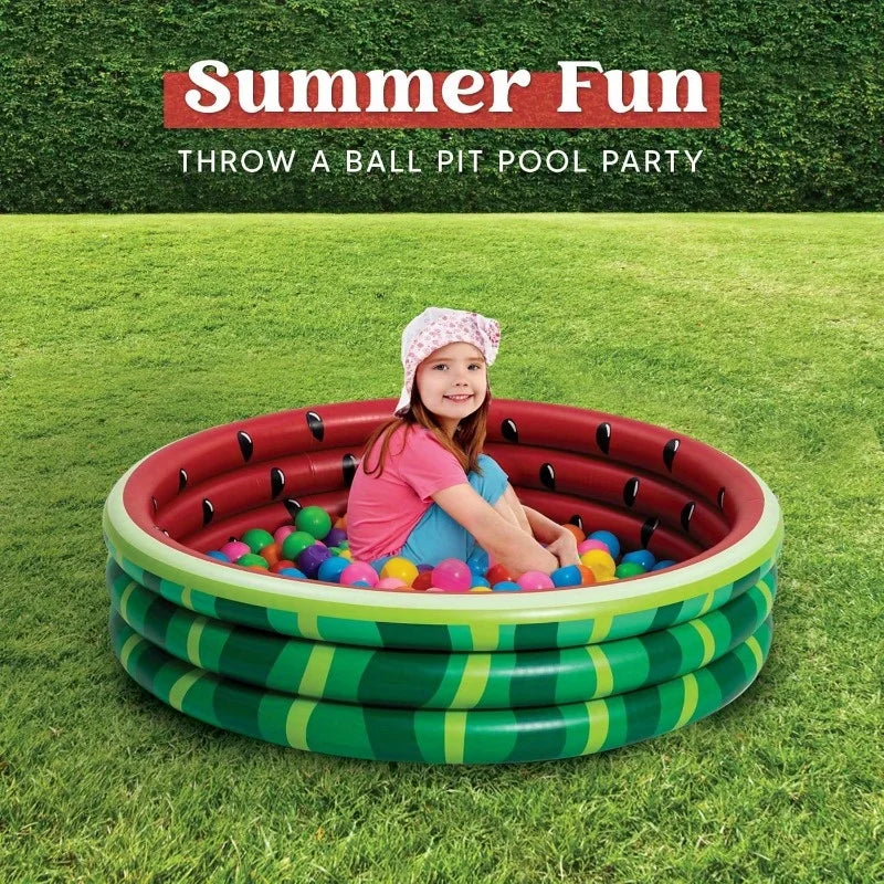 Joyfy 3 Pack Inflatable Kiddie Pools Watermelon Pineapple Cupcake Design