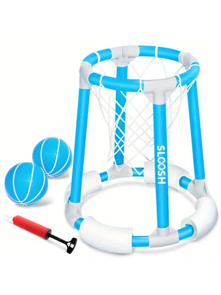 Joyfy Floating Pool Basketball Hoop Set With 2 Balls