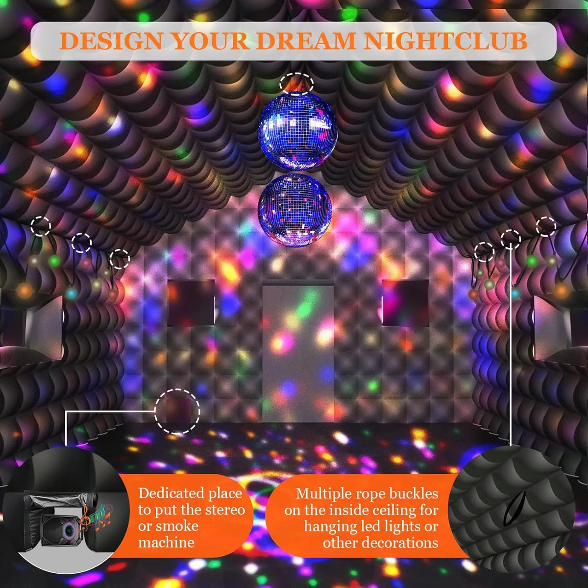 Ybzchlm Commercial Inflatable Nightclub Party Celebration Tent