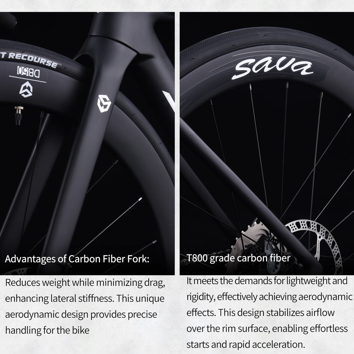 SAVA A7L Carbon Fiber Road Bike With Shimano R7100 Components