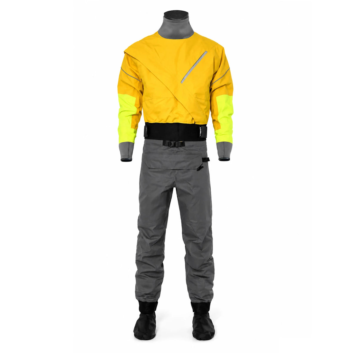 Lkver Mens 3 Layer Waterproof Drysuit With Latex Seals