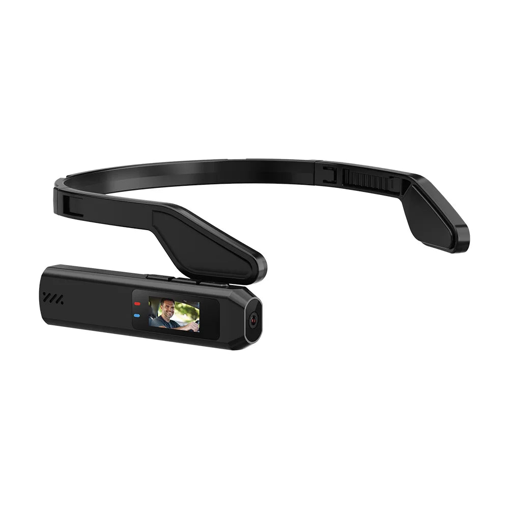 Portable Head Mounted Sports Camera Mini HD 2.7K/60FPS Wearable Camera 110°Wide Angle Lens WiFi APP Control Video Camcorder