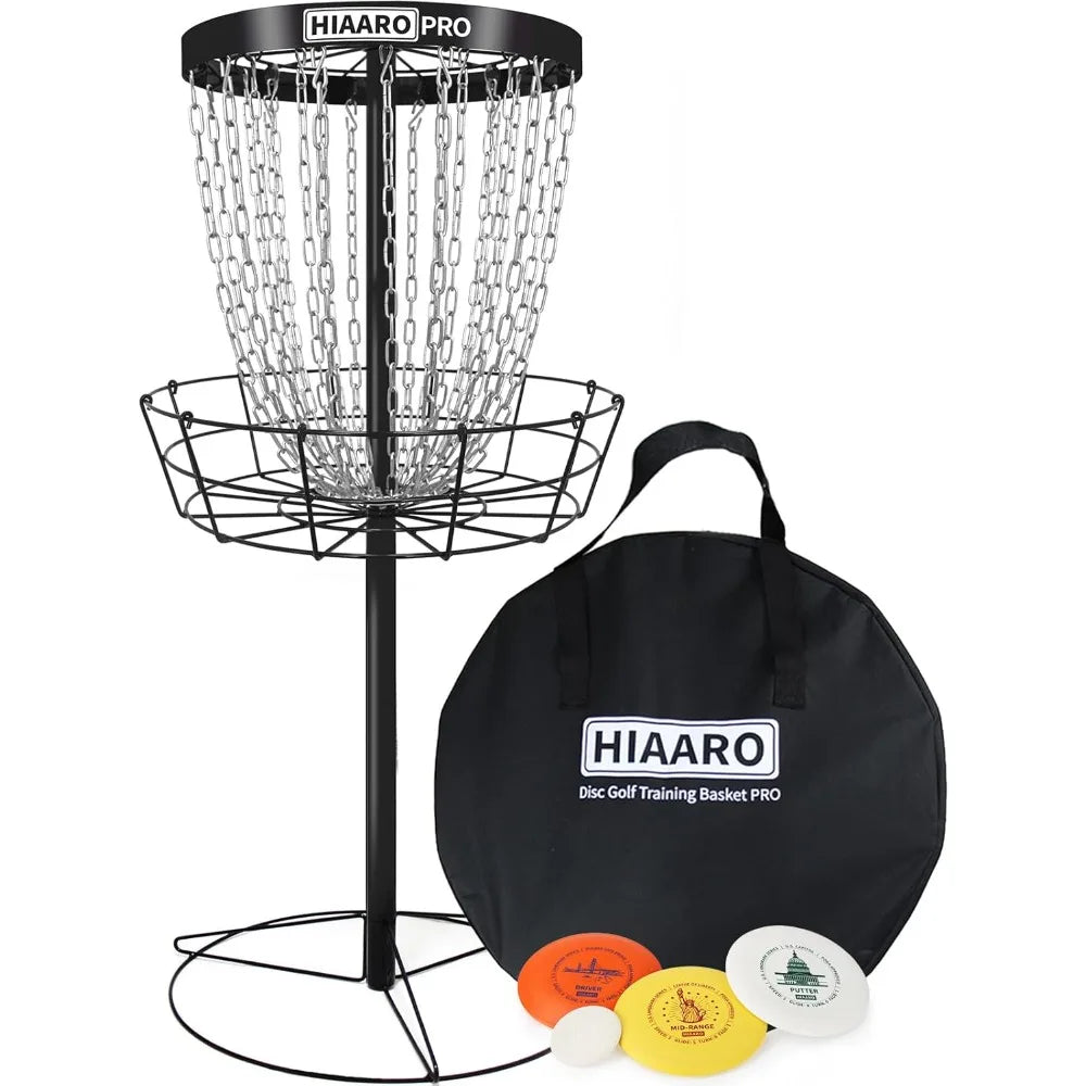 Living PDGA Approved PRO Disc Golf Basket, Portable Disc Golf Target with Heavy Duty 24 Chains,Professional Disc - Free Delivery