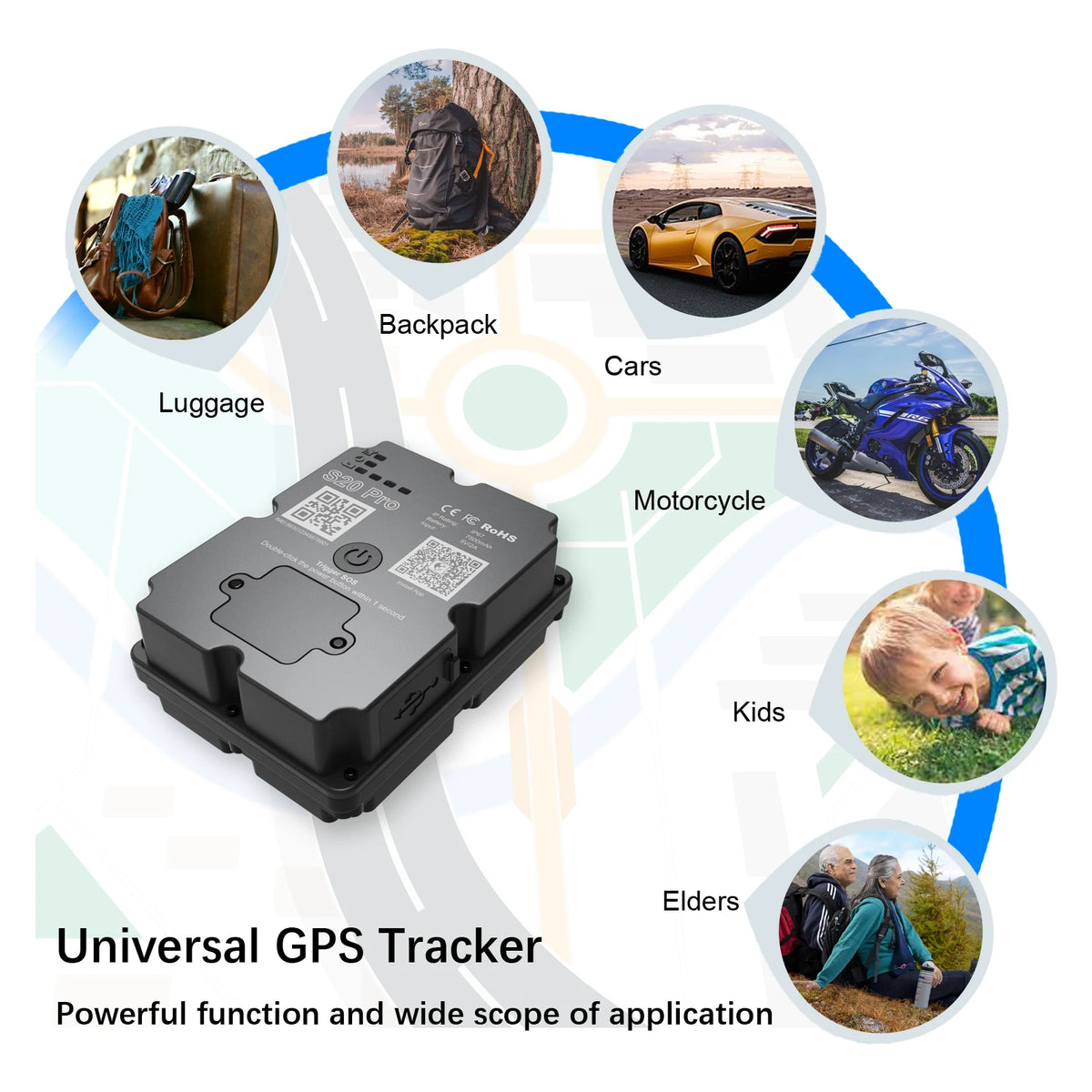 [For Vehicles]4G GPS 7500mAh 45-Days Battery Life Strong Magnetic Installation(Subscription Required)Car Truck Anti-theft Device