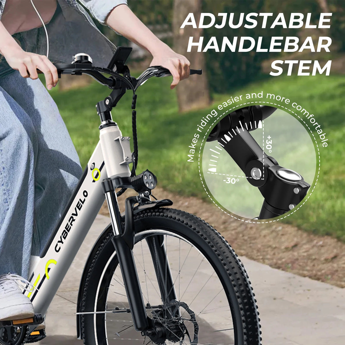 CBVELO Long Range Electric Commuter Bike With Removable Battery