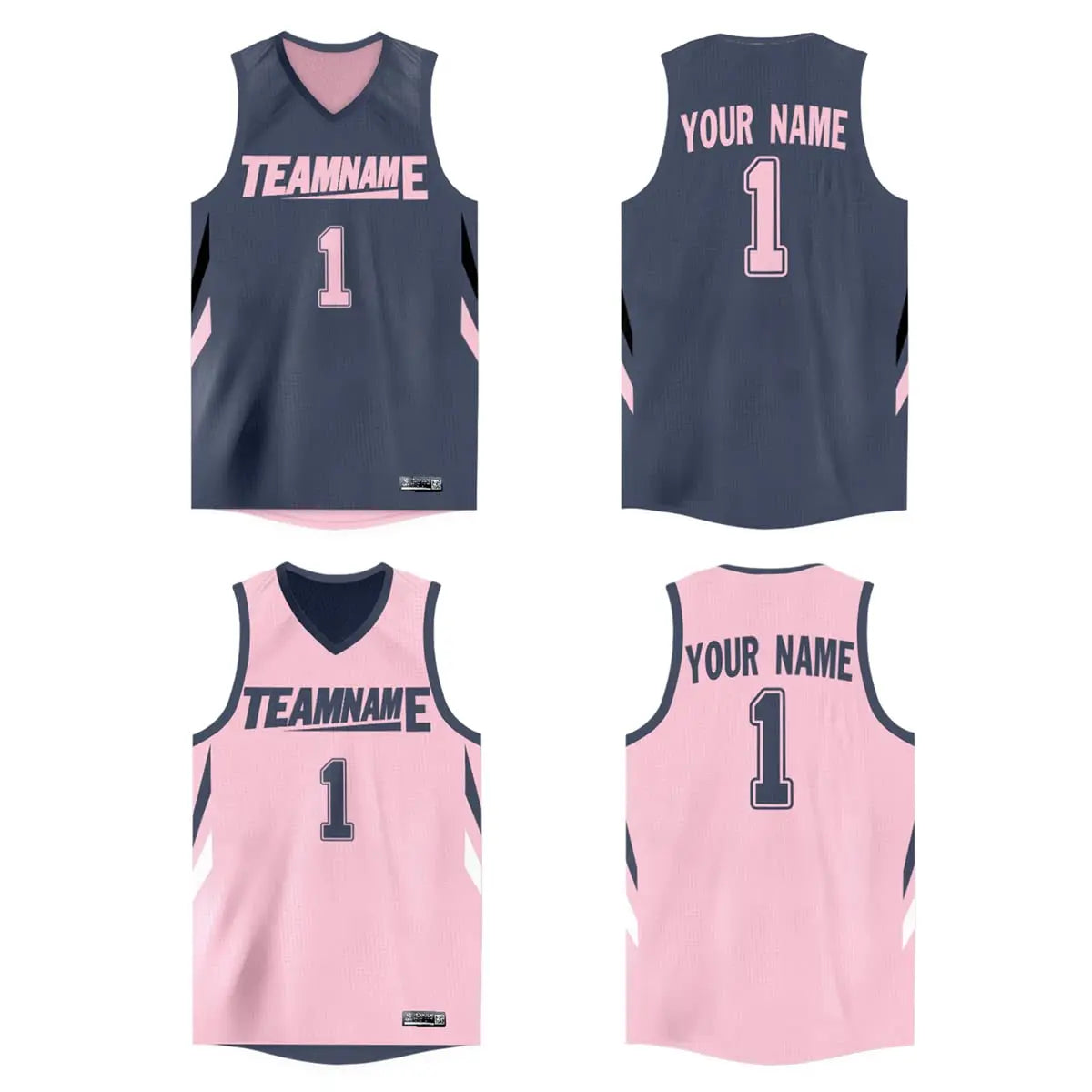 WAKDOP Custom Reversible Basketball Jersey With Team Name And Number