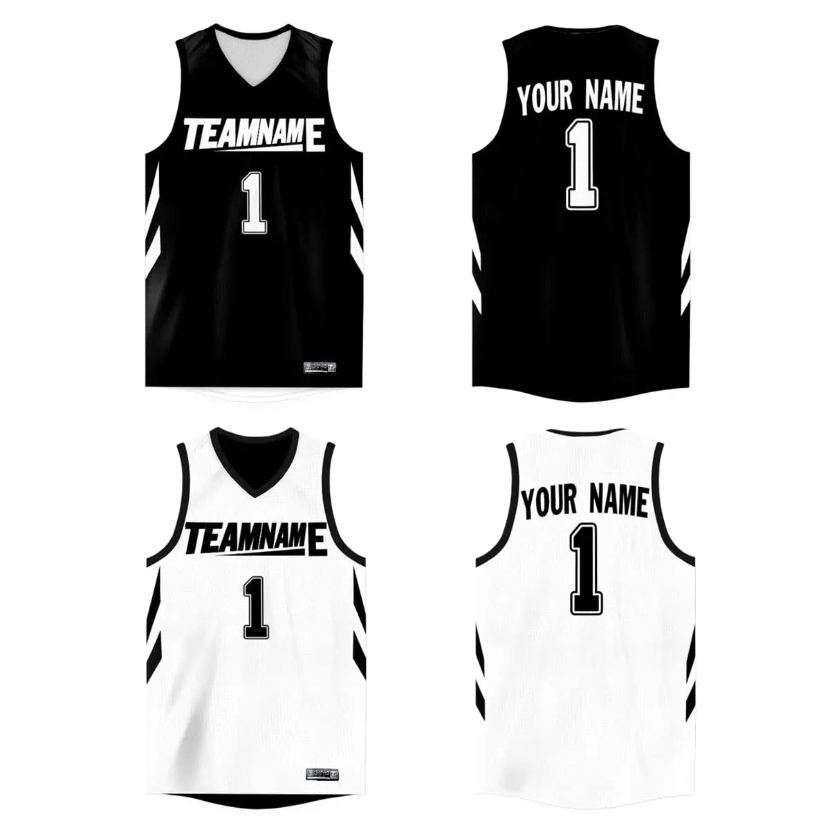 WAKDOP Custom Reversible Basketball Jersey With Team Name And Number