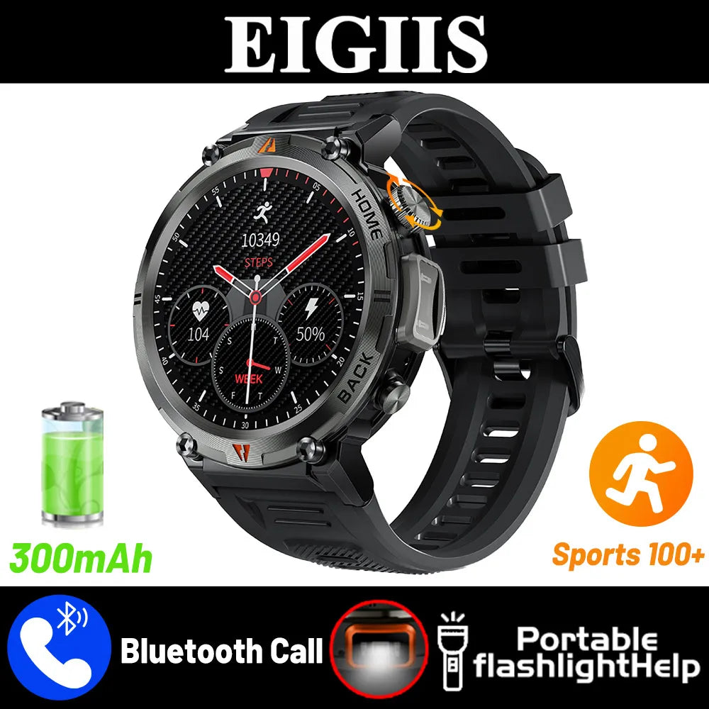 Eigiis Ke3 Bluetooth Smartwatch With Heart Rate And Flashlight