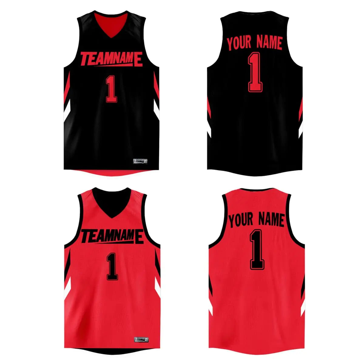 WAKDOP Custom Reversible Basketball Jersey With Team Name And Number