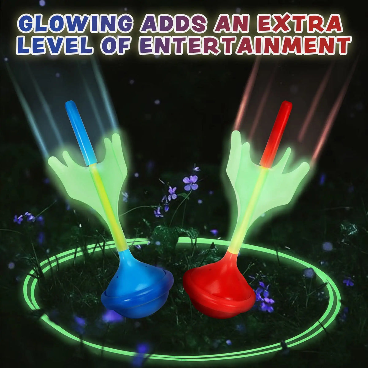 Joyfy 6 Piece Glow In The Dark Lawn Darts Yard Game Set For Family Outdoor Fun