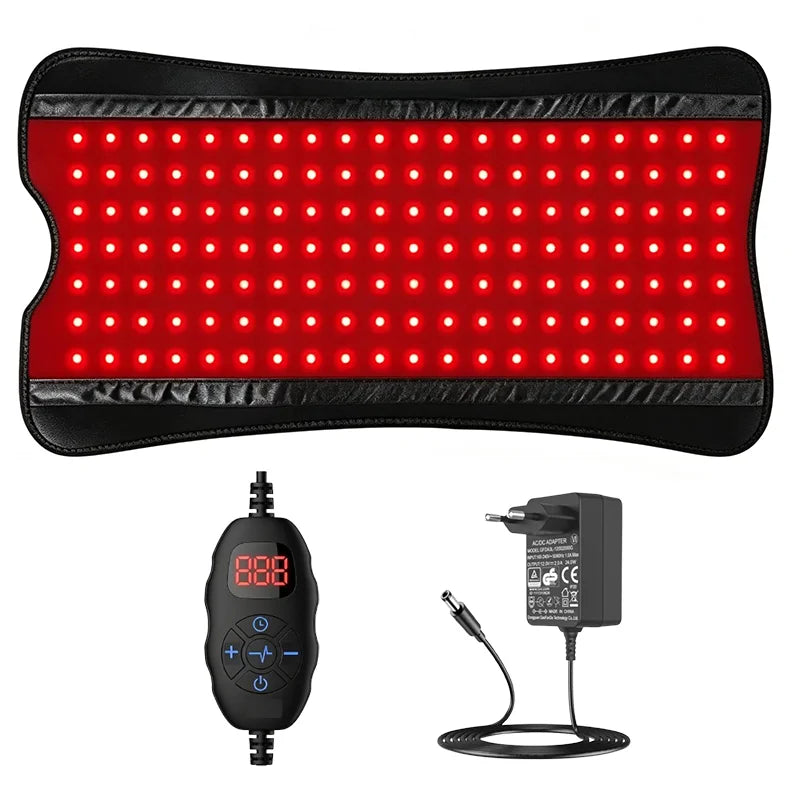 140LEDs Red Light Therapy Belt Near Infrared Red Light Therapy 660nm&850nm Puls Light Modes For Body Back And Waist Pain Relief