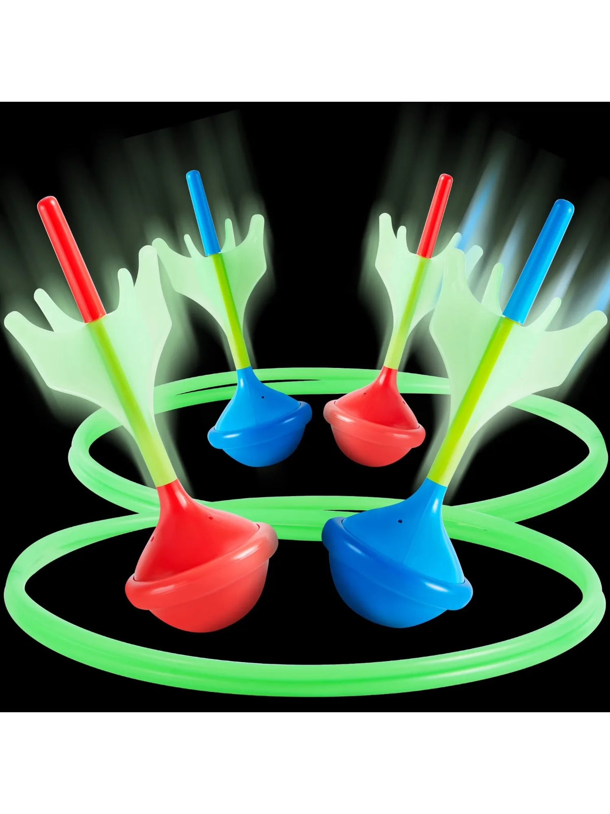 Joyfy 6 Piece Glow In The Dark Lawn Darts Yard Game Set For Family Outdoor Fun