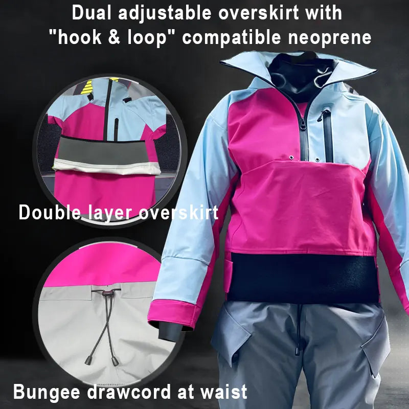 Women's Waterproof Dry Suit For Cold Water Kayaking Sports